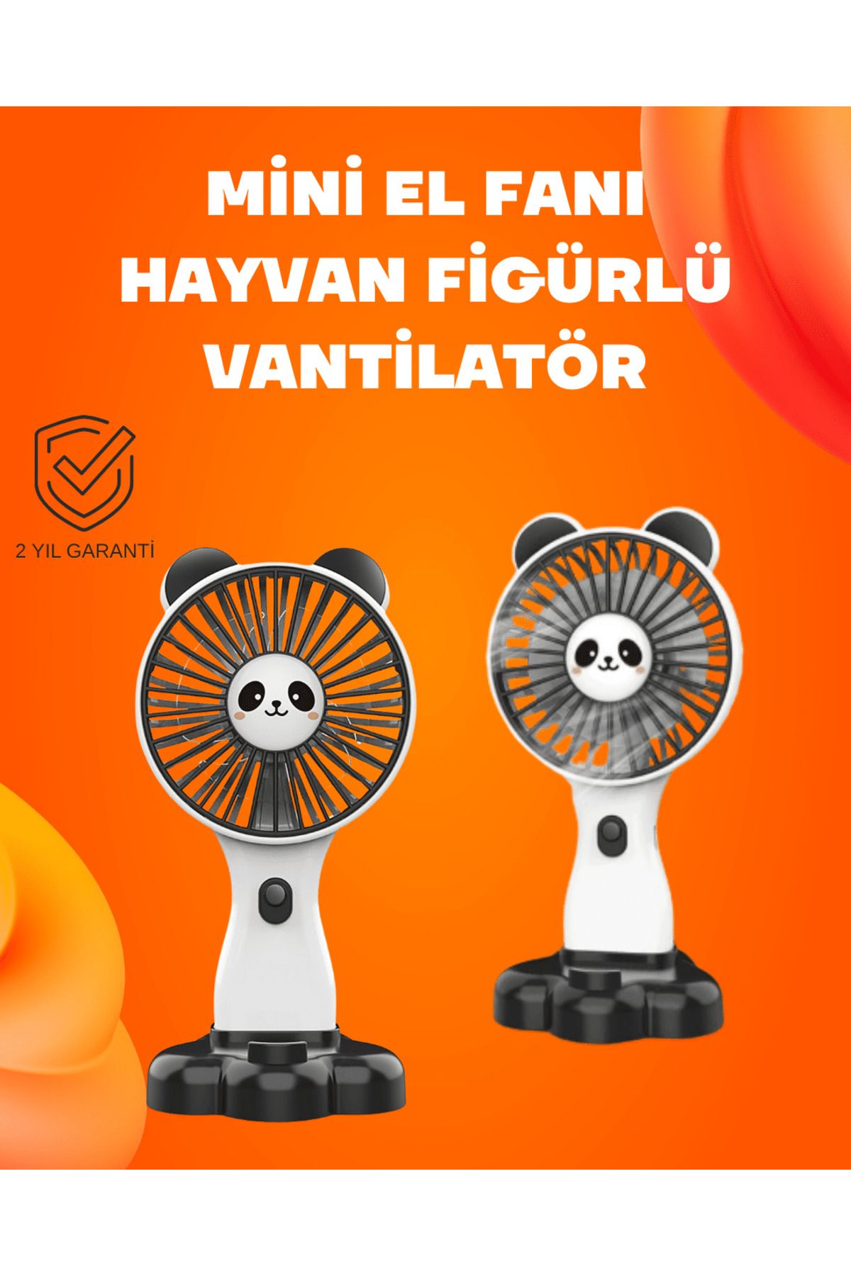 FTA TİCARET Kompakt Tasarımlı USB Şarjlı Mini Fan – Hayvan Figürlü Vantilatör