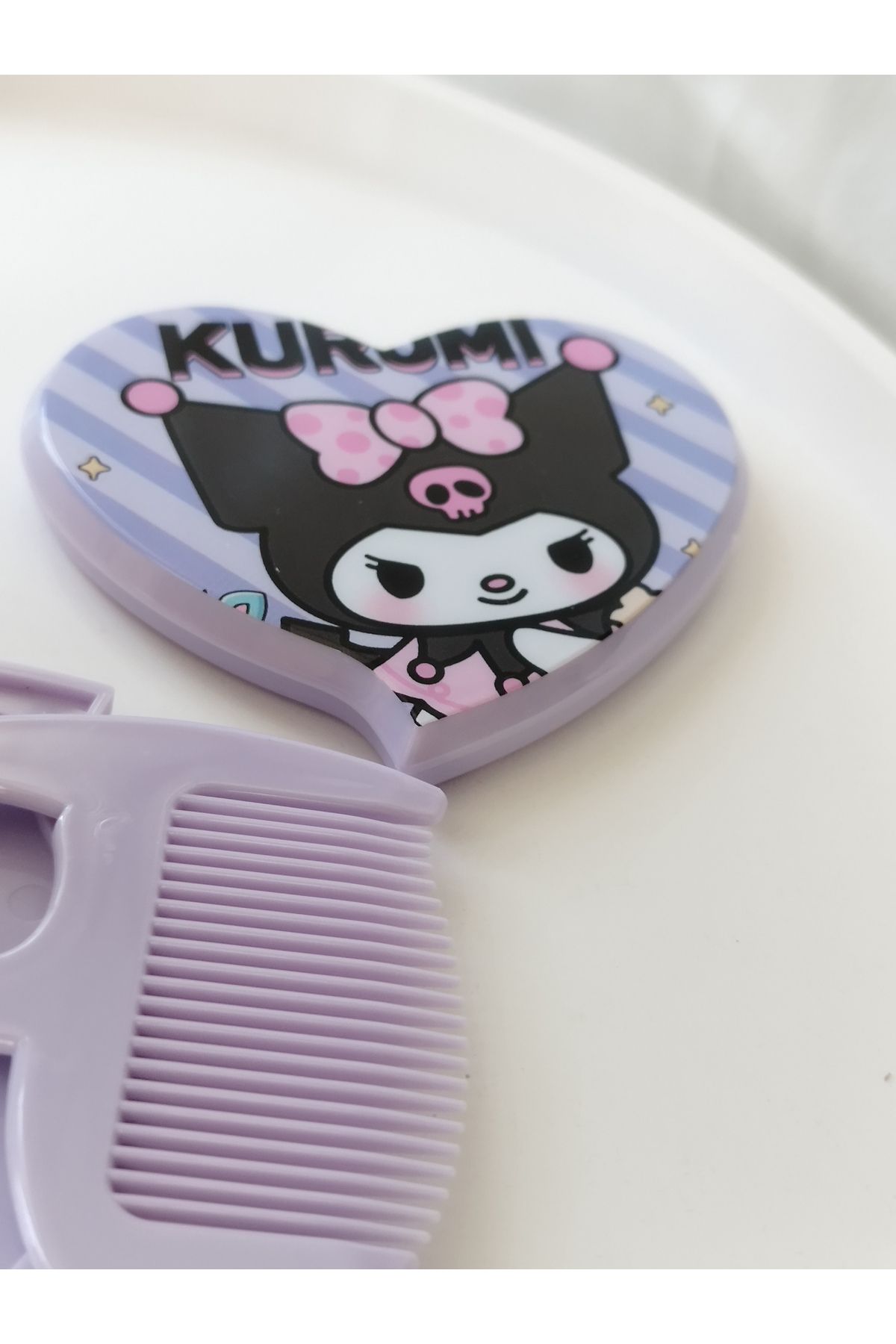 LADYBİRDAKSESUAR Karakterli renkli Çocuk taraklı ayna seti kuurommi sanrio kalp figür