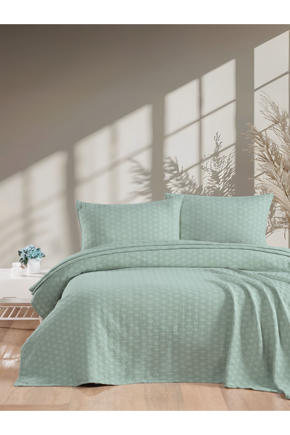 BED LİNE Elvira yatak örtüsü seti çift kişilik mint kutulu