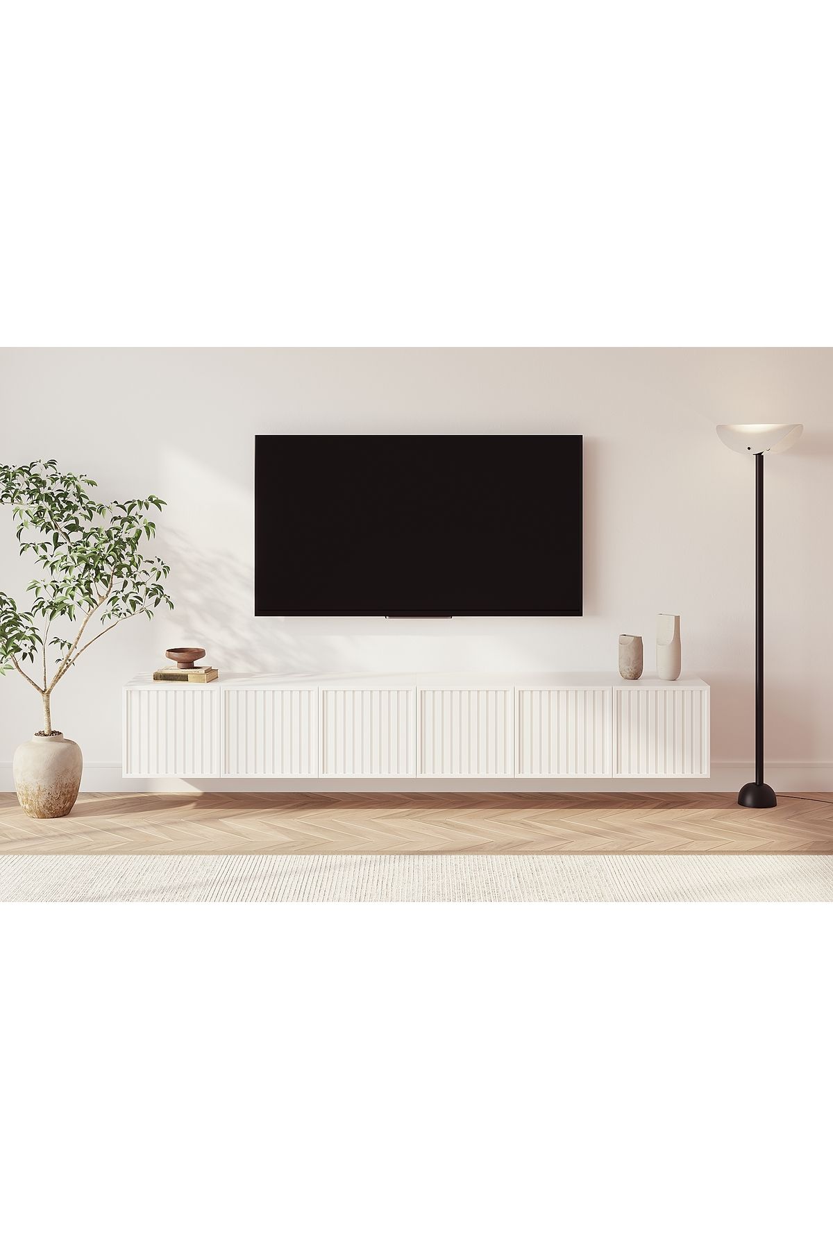 DUHO Des Tv Ünitesi - Beyaz - 220 Cm