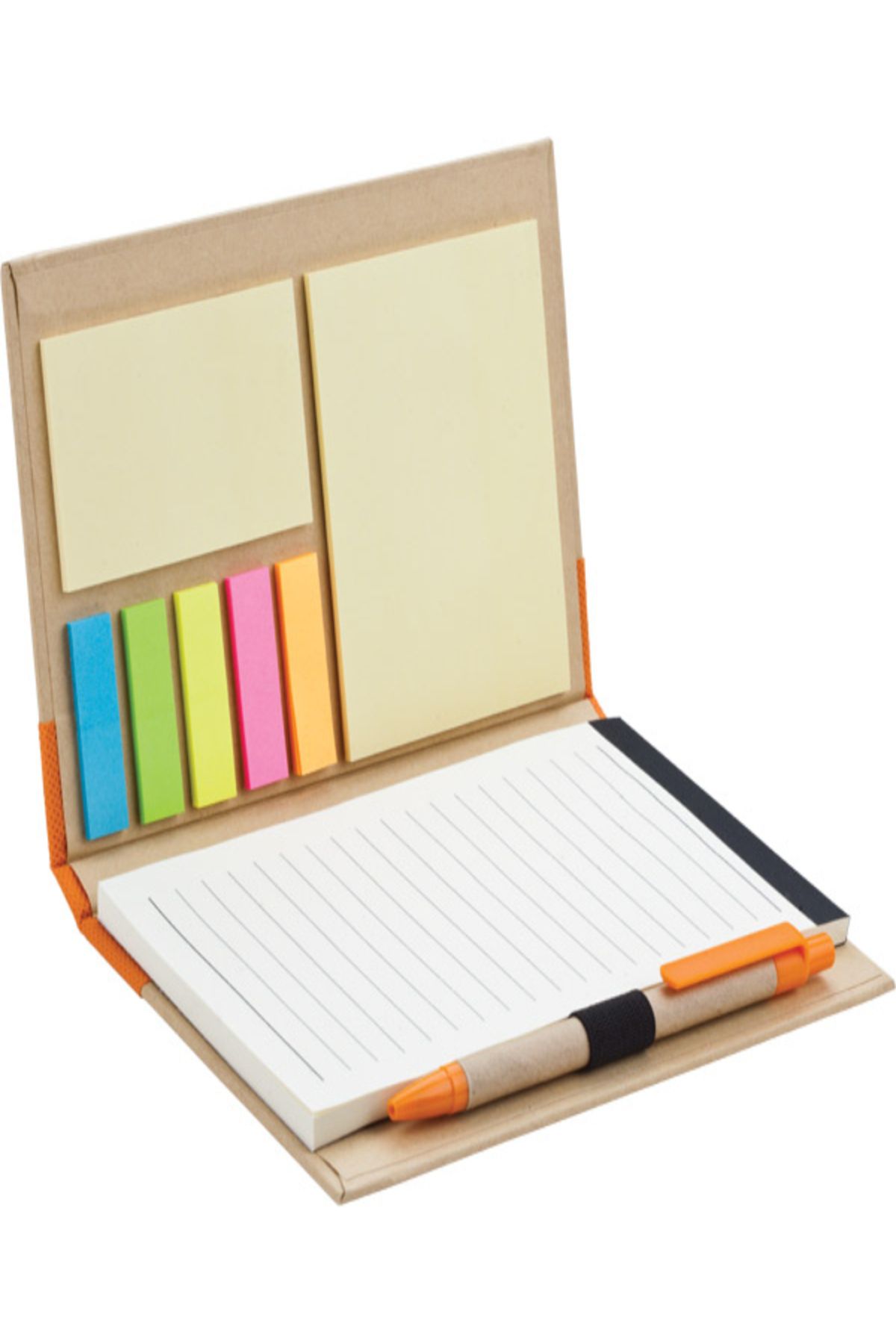 ETKİN PROMOSYON GERİ DÖNÜŞÜM YAPIŞKANLI NOTLUKLU VE KALEMLİ DEFTER