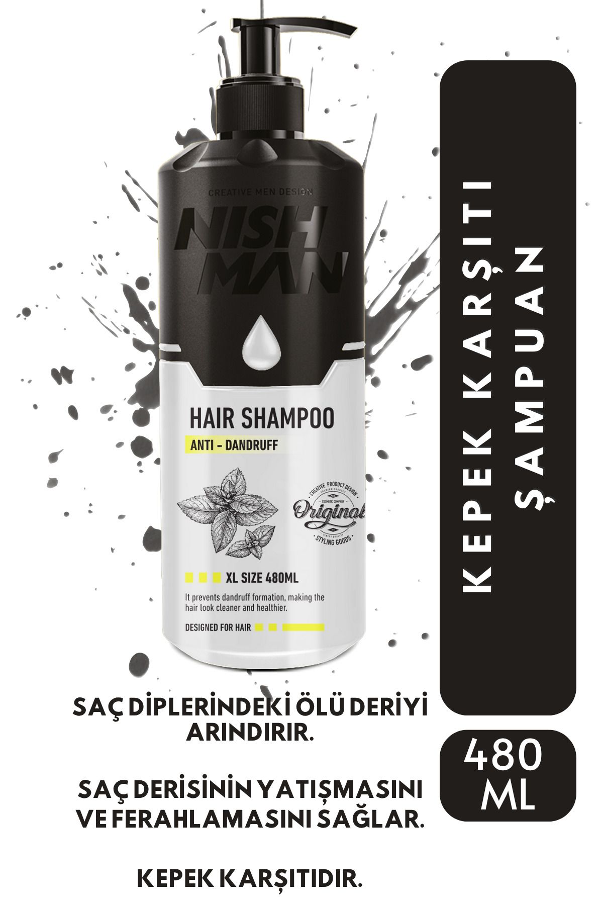 NISHMAN KEPEK KARŞITI ŞAMPUAN (ANTI-DANDRUFF) 480 ML