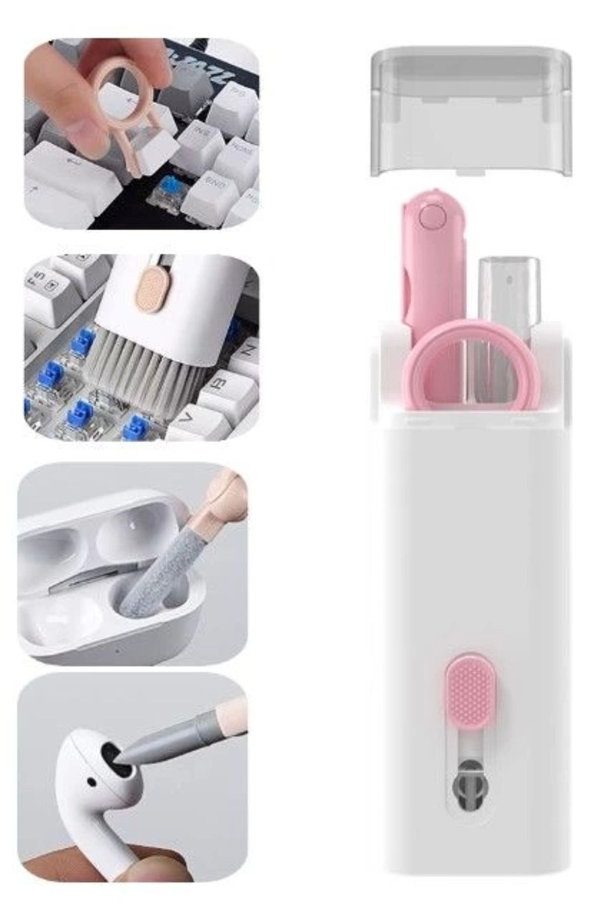 Vemora Çok Fonksiyonlu 7 Parça Airpods Klavye Ekran Kulaklık Temizleme Kiti
