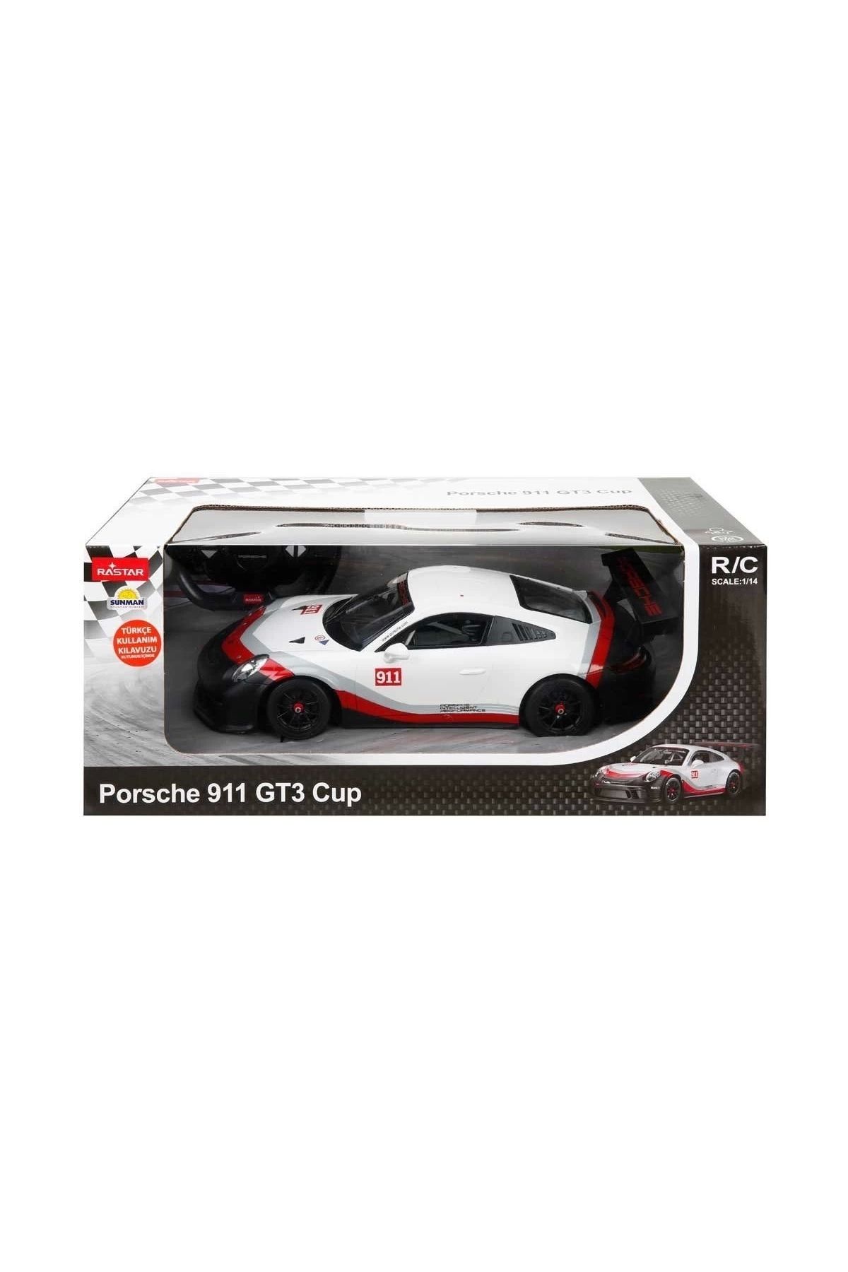 shop 31343 1:14 Porsche 911 GT3 Cup Uzaktan Kumandalı Işıklı Araba