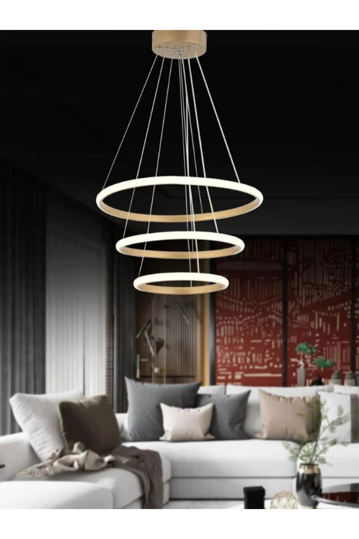 B&F STORE NEW STYLE Led Avize Sarmal Eskitme Boya Renk Kumandalı 3 Renk Işık