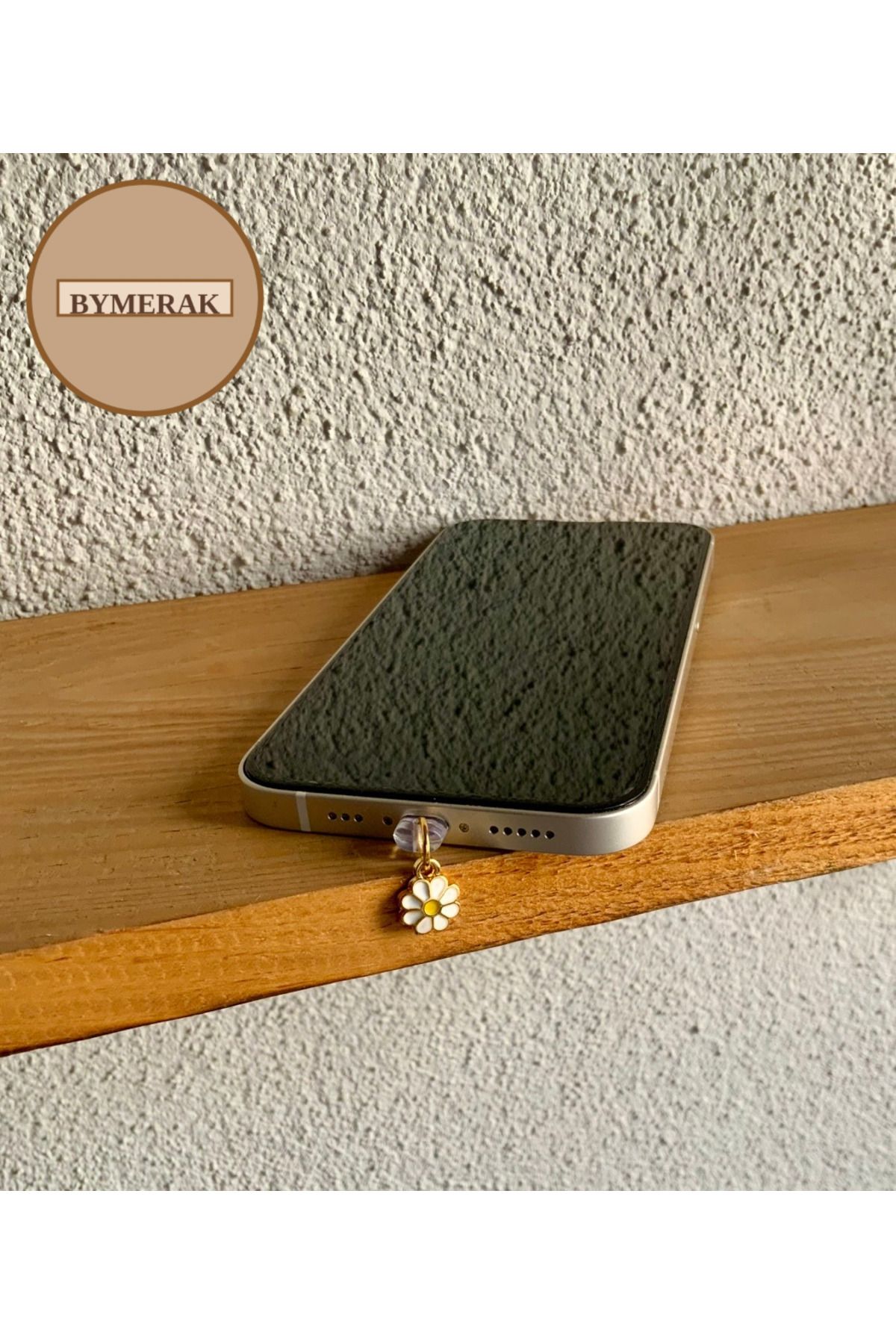 TTT Papatyalı Iphone Uyumlu Şarj Soketi Telefon Charmı