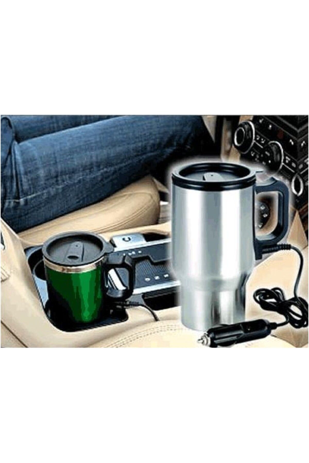 AutoNova Araç İçi Taşınabilir Su Isıtıcı Termos Kettle Kupa Bardak