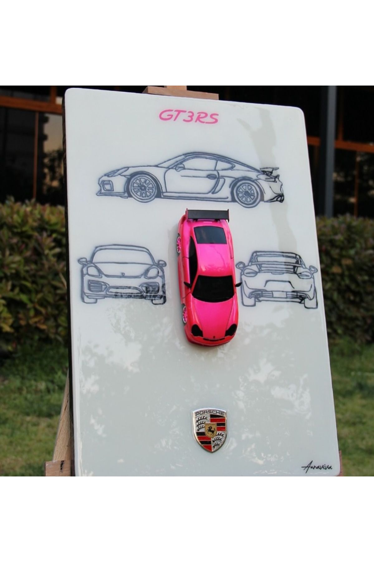 faal gift shop Porsche 911 GT3 RS 40x60 Premium Tablo HANDMADE 001 LİMİTLİ GT3RS