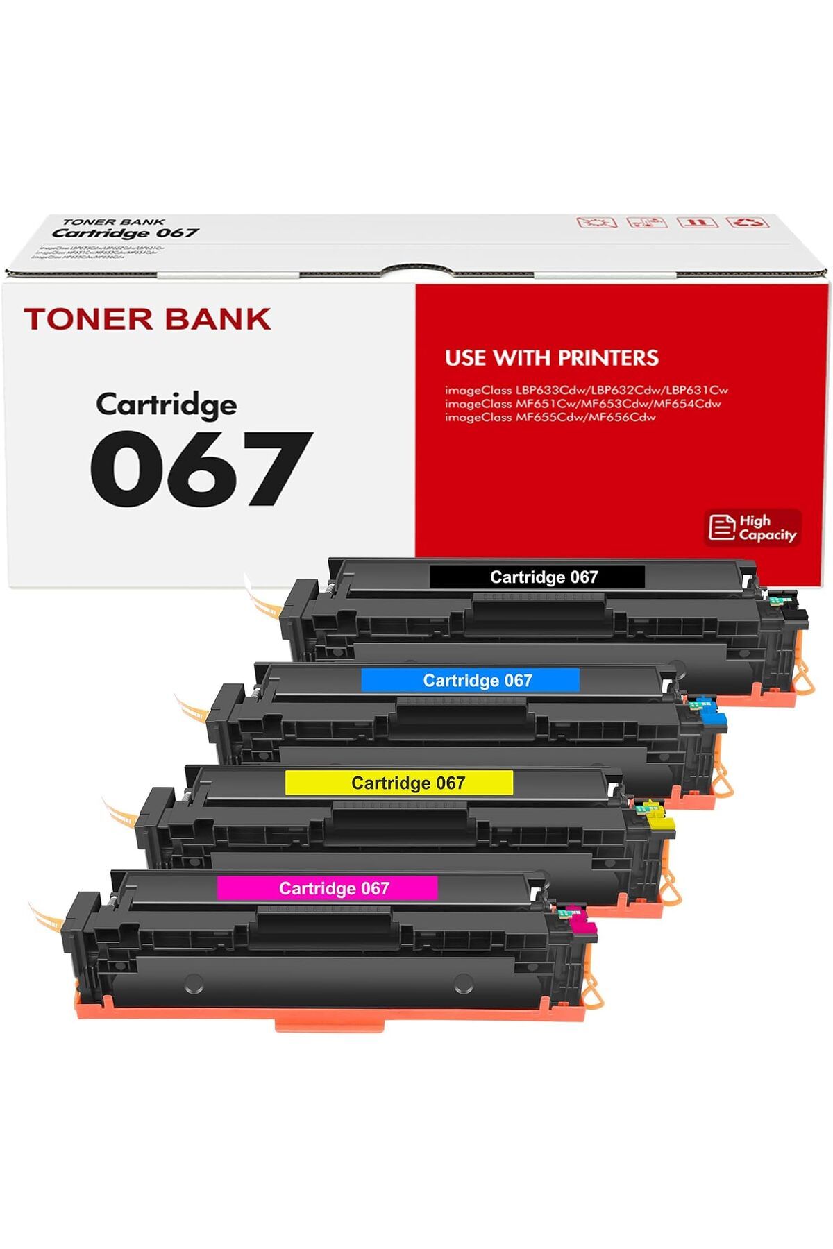 Canon YA-DE BİLİŞİM 067 MF655/MF657/ LBP632Cdw LBP633Cdw MF653Cdw (Black Cyan Yellow Magenta)