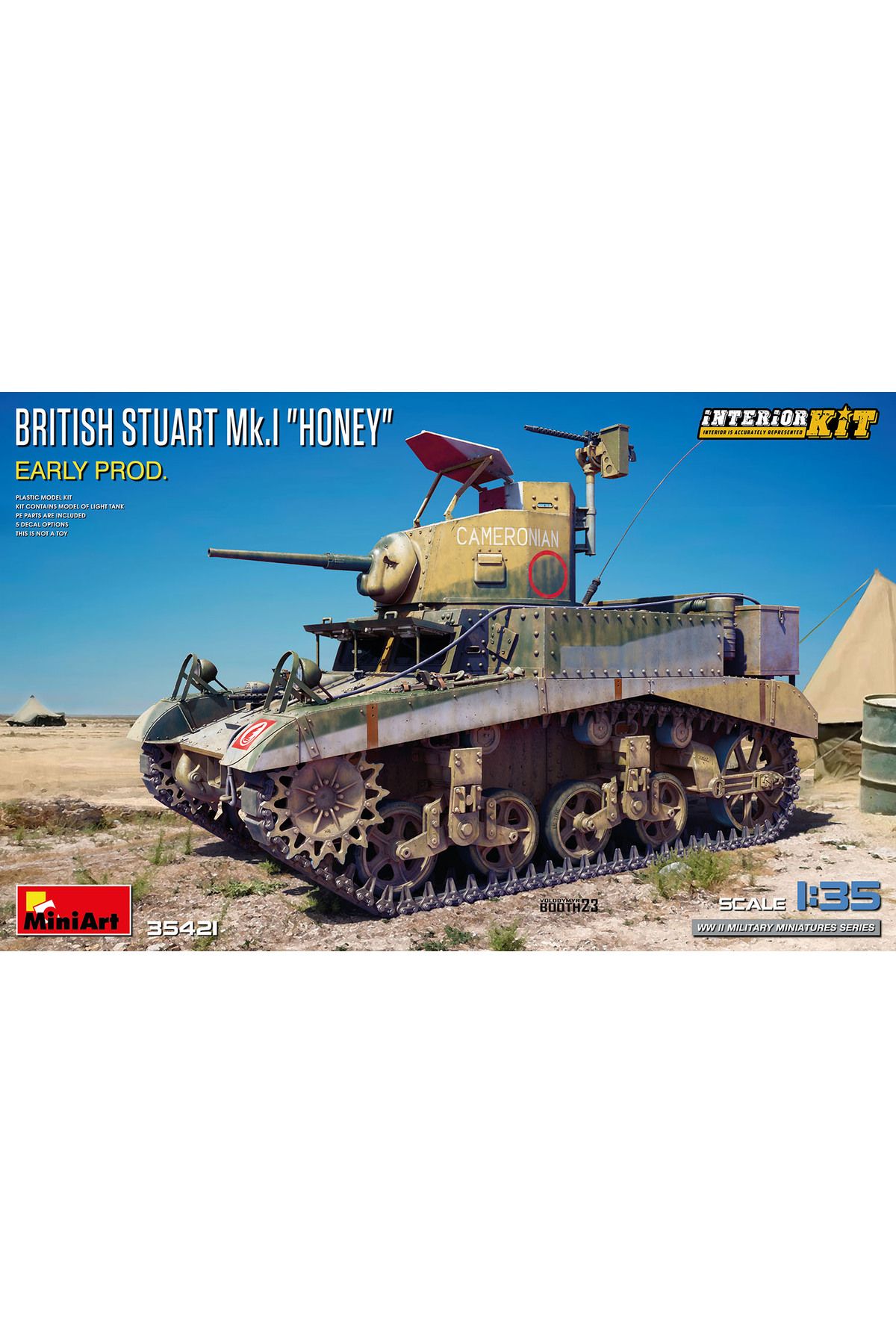 MiniArt 1:35 İngiliz Stuart Mk.I "Honey" Erken Üretim. Interior Kit