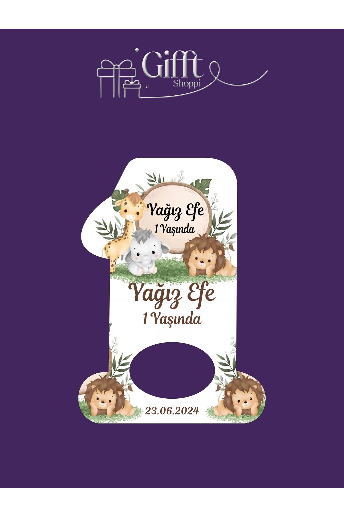 giftshoppi (10 Adet )Açacak Magnet Hediyelik Bebek Hediyelik Safari 1 Yaş Doğum Günü Yenidoğan Magnet