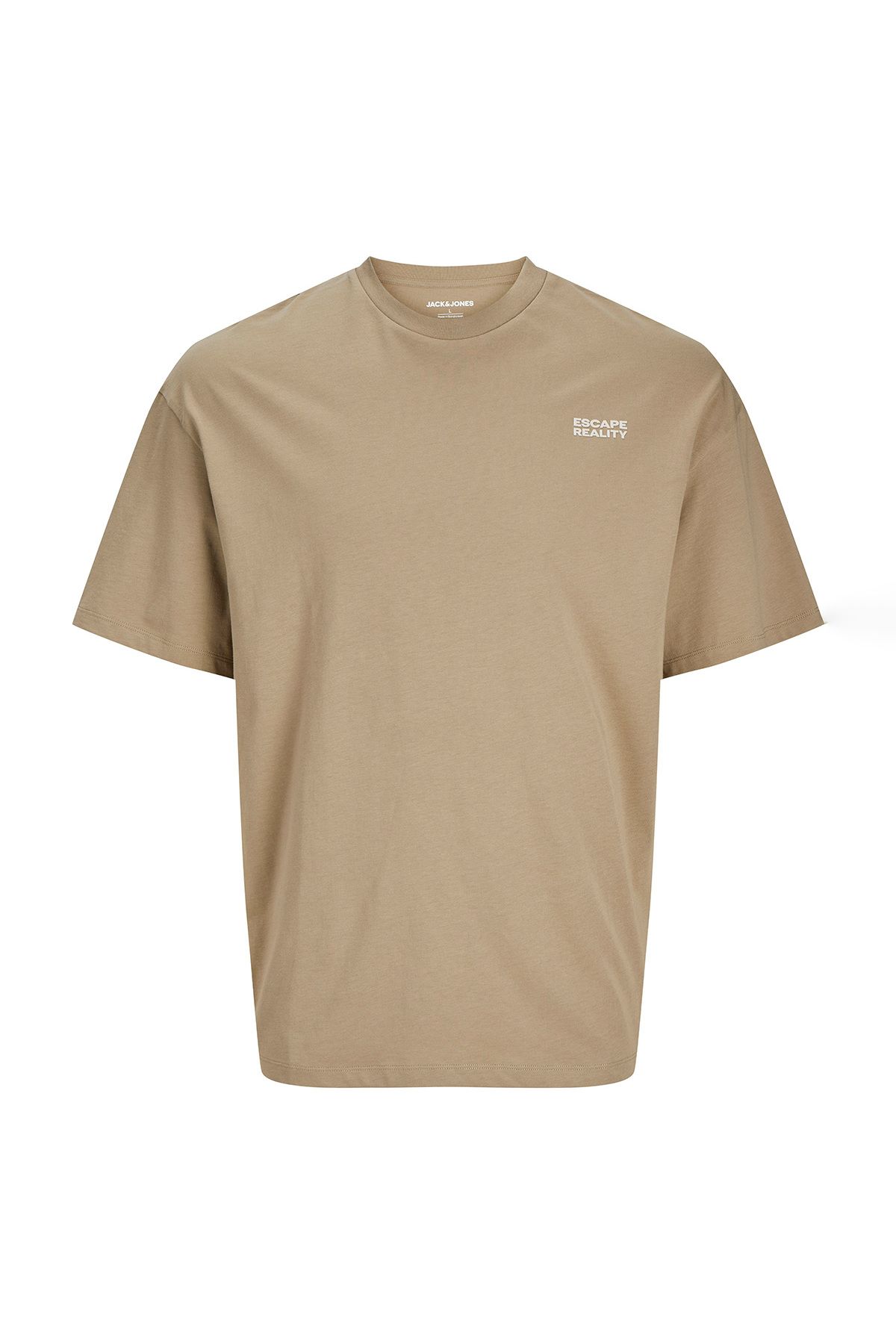 Jack & Jones Jack&Jones Ames Rlx Erkek Kahverengi Yuvarlak Yaka Tişört