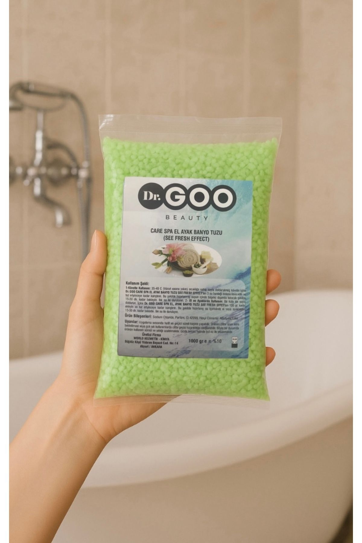 Dr. Goo Beauty YEŞİL ELMA KOKULU MANİKÜR VE PEDİKÜR TUZU