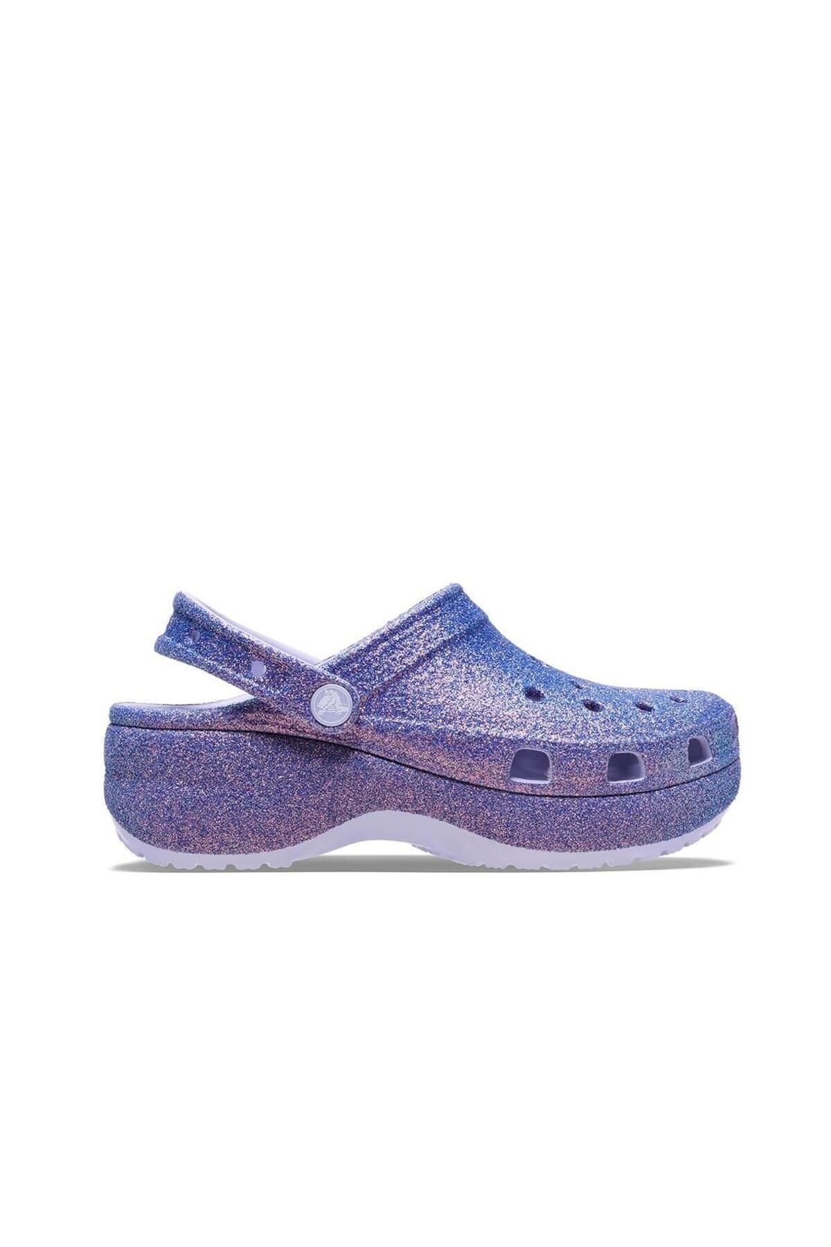 Crocs Platform Irid Glitter Clog W Kadın Terlik - Mor
