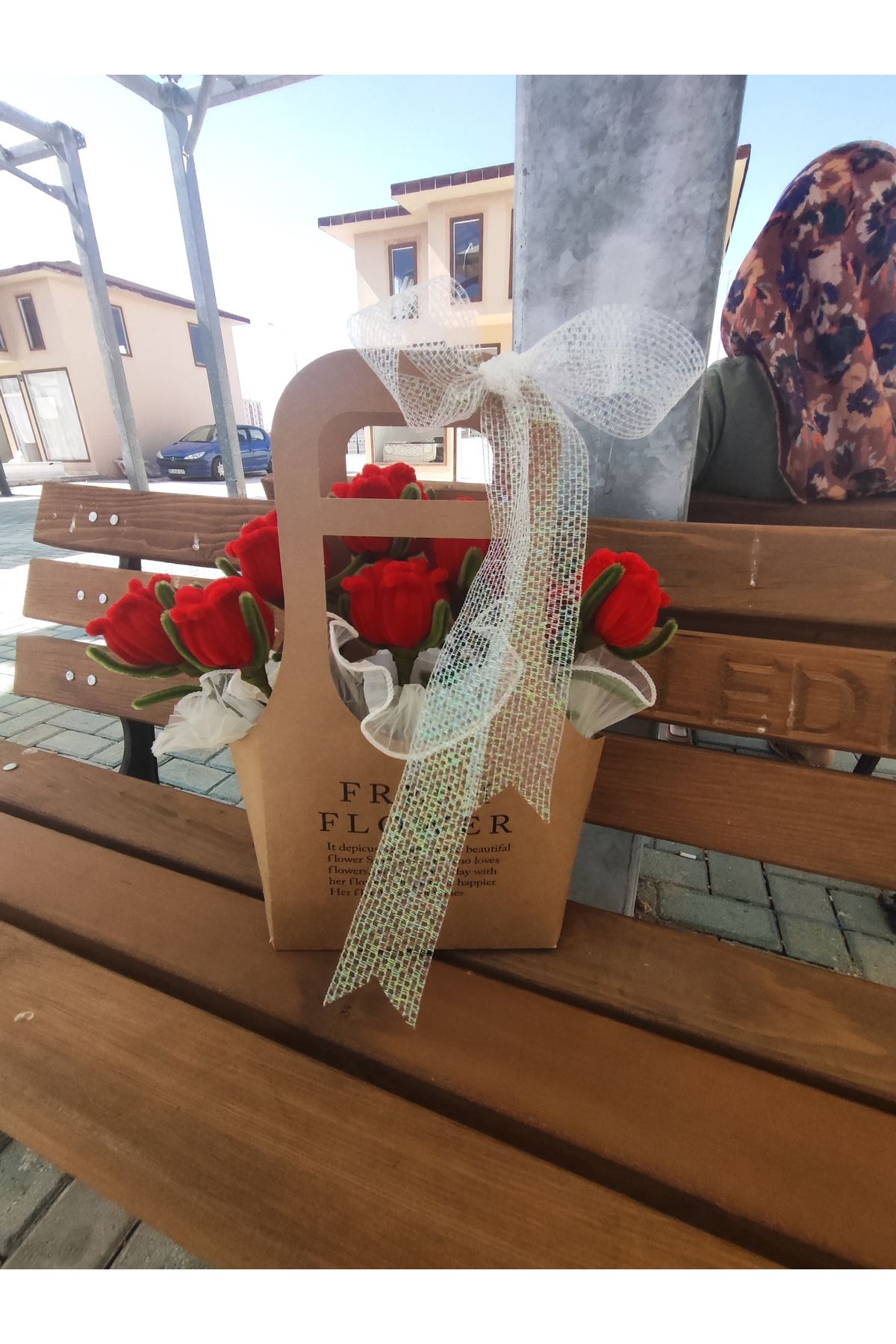 Handmade Gül dolu çanta