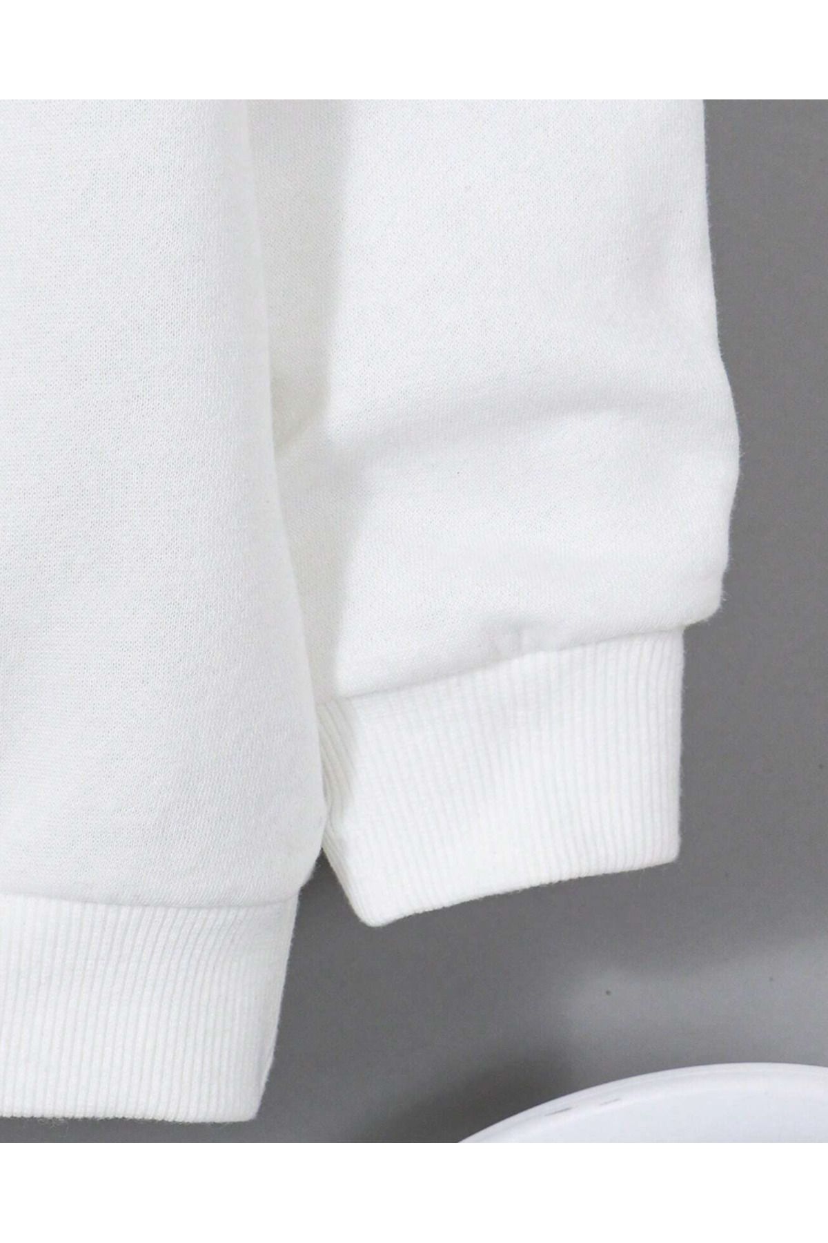 COHERENT Unisex Kadın/Erkek MILANOÖzel Renkli Oversize Bisiklet Yaka Pamuklu Sweatshirt