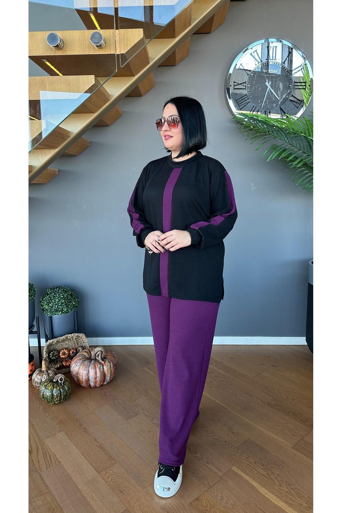 Vio Moda Büyük Beden Fitilli Takım