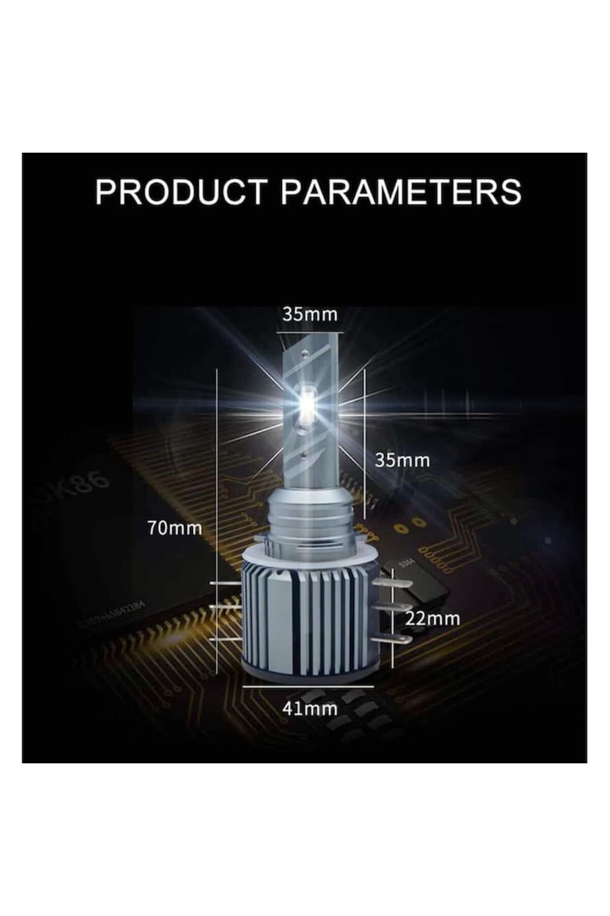 Xentech Light-Set de 2 becuri LED H15 Auto Xentech Light Daylight 10W și Fază lungă 38W 3
