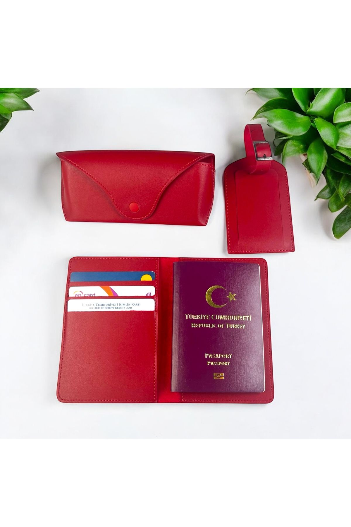 DeriDünyası Deri pasaprtluk gözlük kılıfı valiz etiketi