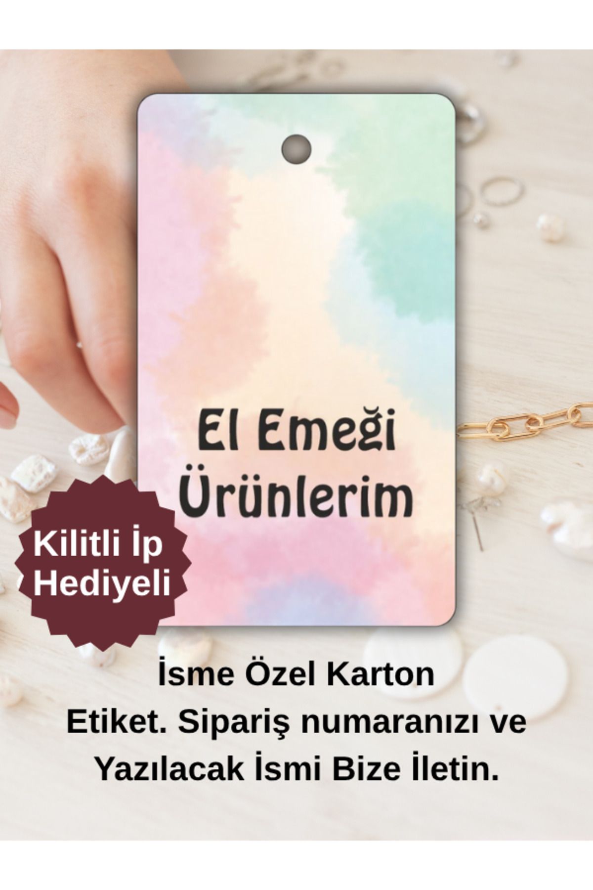 Etiket Vitrini Yazısı Değiştirilebilir Ürün Etiketi 36 Adet Kilitli İpli Kişiye Özel Hobi Kartı