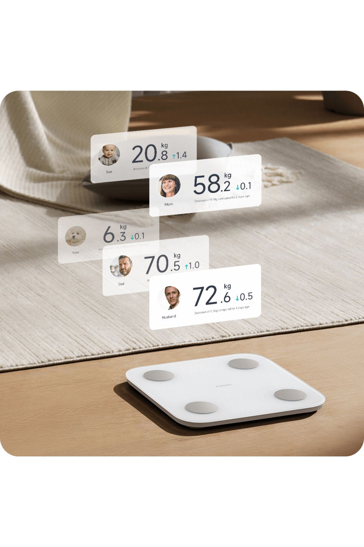 Xiaomi-Body Smart Scale 13 Body Metrics, Bluetooth Sync, LED Display, Tempered Glass, 150kg Capacity 2
