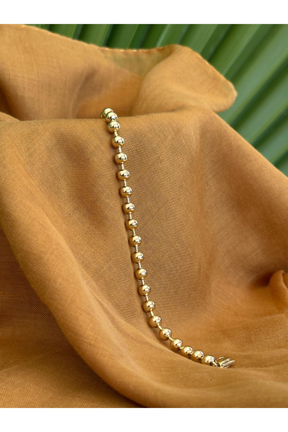S ATELIER 14 K Altın Kaplama Boncuk Bileklik