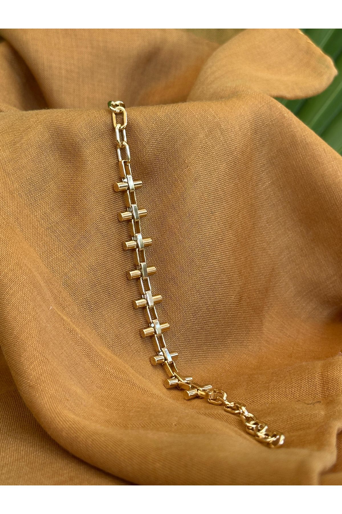 S ATELIER 14 K Altın Kaplama Tasarım Bileklik