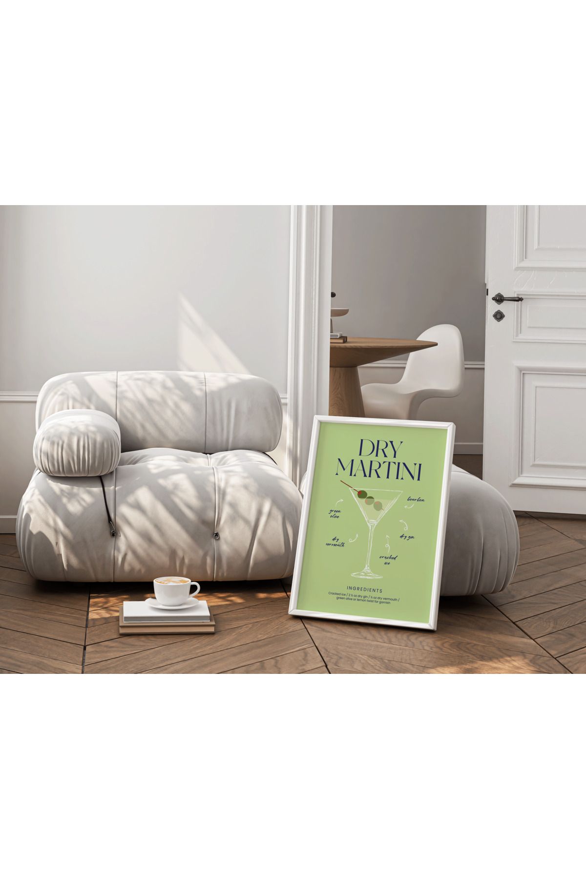 Home Dry Martini Kokteyli Çerçeveli Tablo