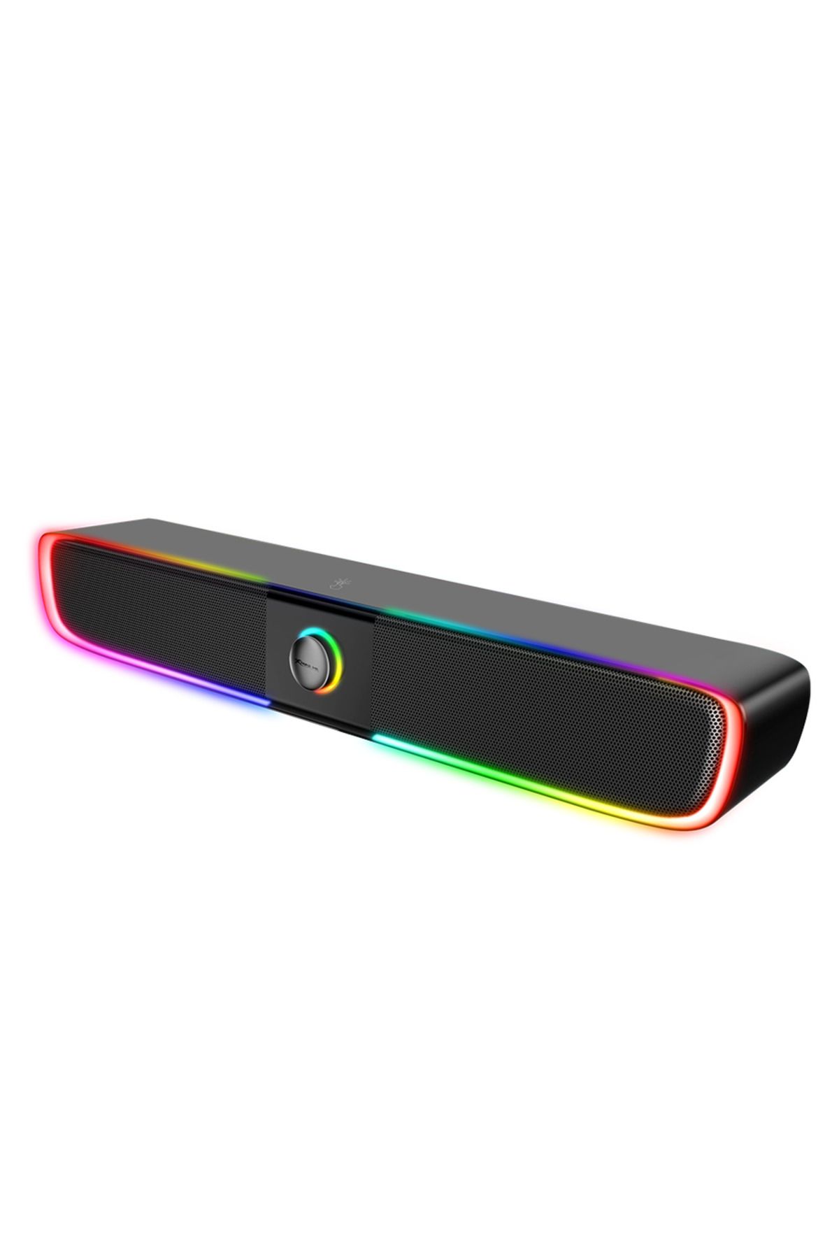 Canpay Mini Boyut Büyük Keyif RGB Işıklı Usb Kablolu Hoparlör İç Mekanlar ve Oyuncular İçin Etkileyici Ses