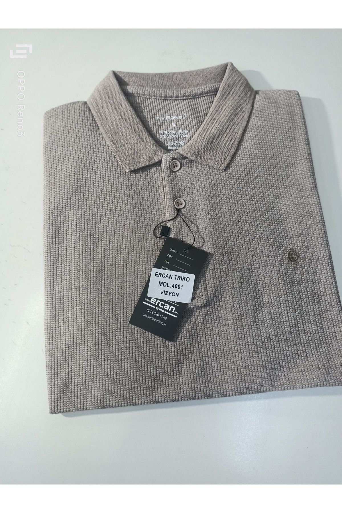 ercan triko reguler fit cepsiz WAFFLE yakalı t-shirt