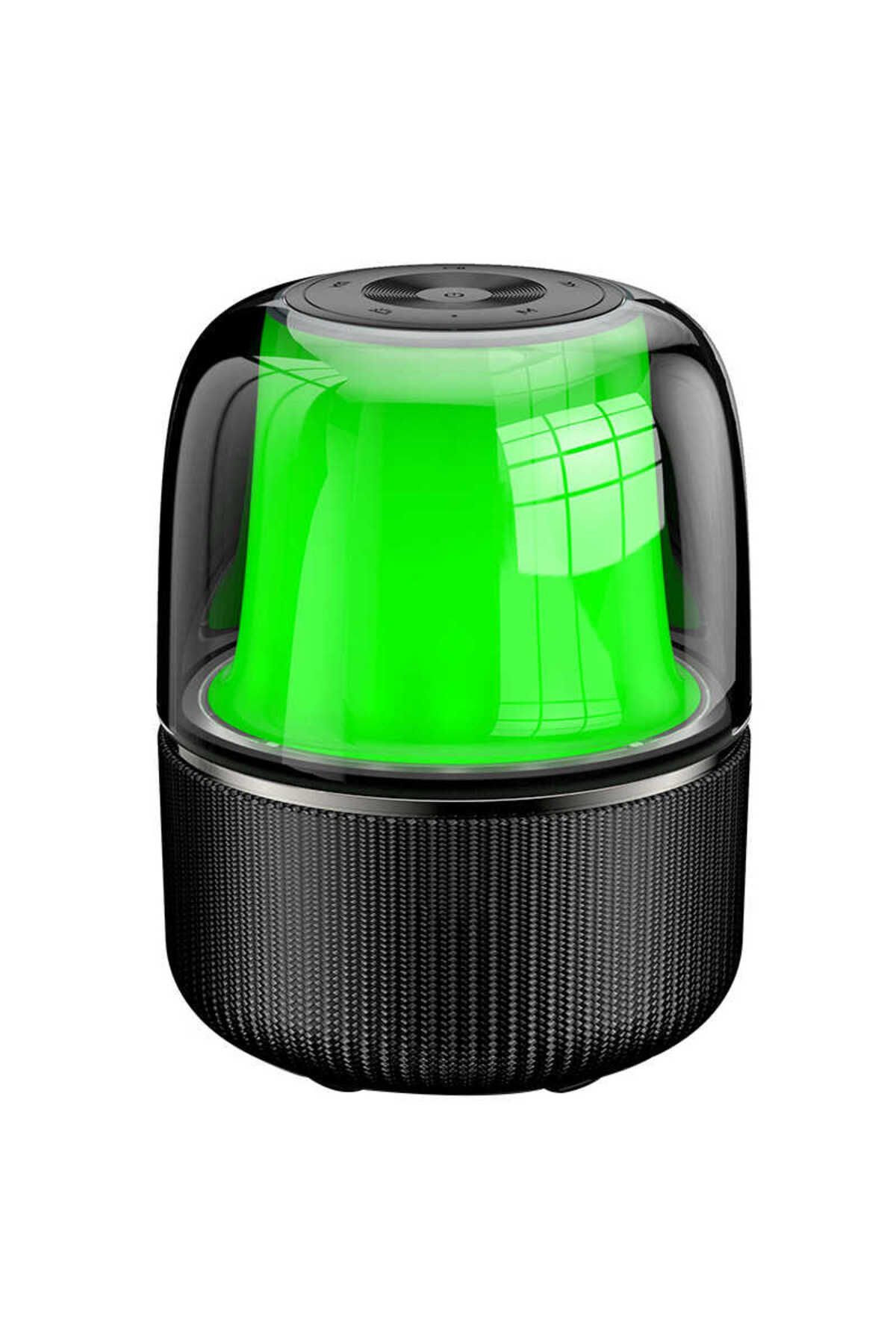 Canpay Bluetooth Kablosuz Hoparlör RGB Işıklı ve 360° Stereo Sesle Taşınabilir Dış Mekan Eğlencesi SİYAH