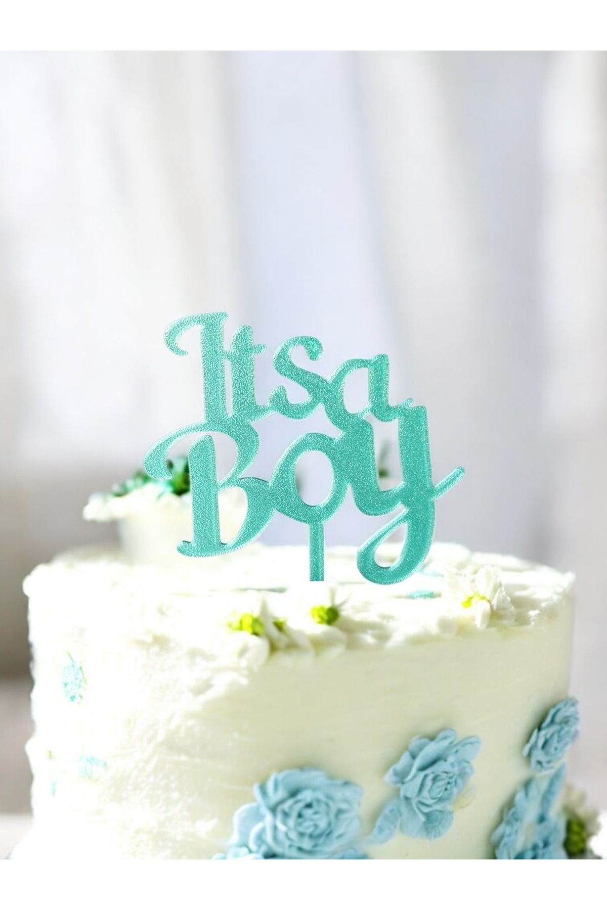 Home It’s a Boy Pasta Süsü – Erkek Bebek Pasta Üstü Yazısı – Doğum Günü & Baby Shower Dekoru
