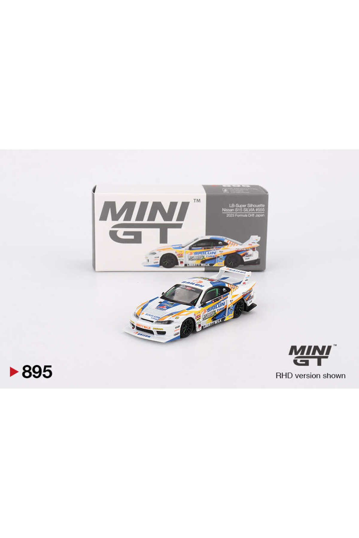 mini gt 1:64 Nissan LB-Super Silhouettes S15 Silvia #555 Formula Drift 2023 Model Araba