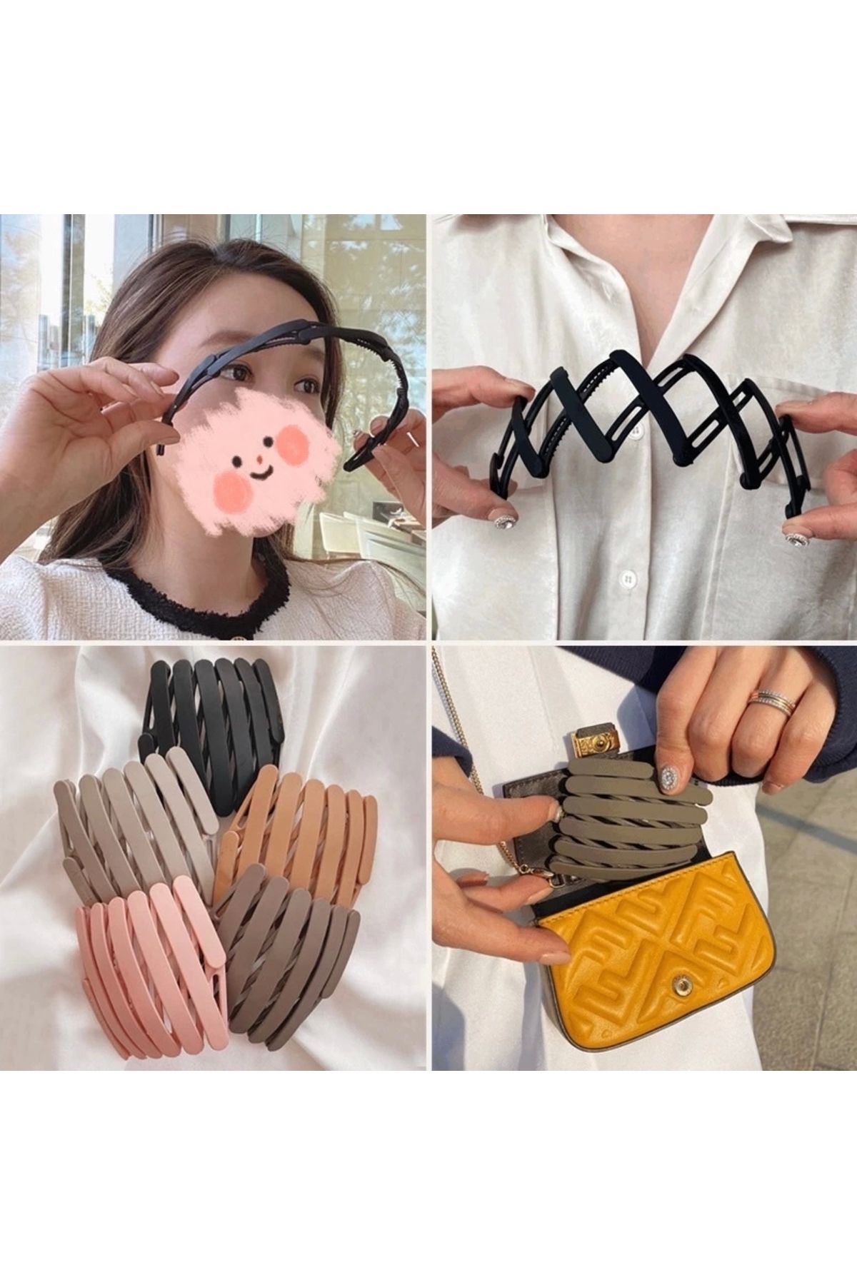shop Portatif Katlanabilir Saç Tacı Saç Tokası