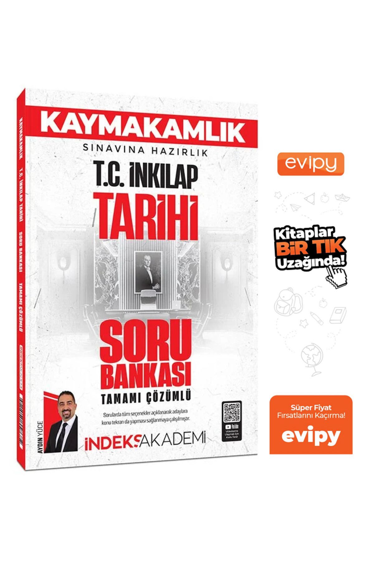 İndeks Akademi 2025 Kaymakamlık TC İnkılap Tarihi Soru Bankası Çözümlü - Aydın Yüce Ayraç Hediyeli