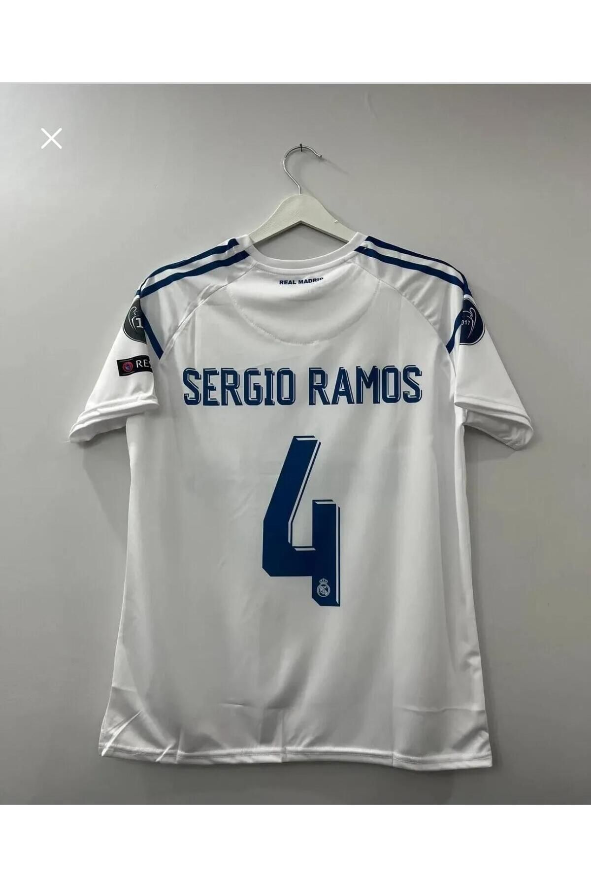 BARBITOS R.Madridd 2018 Kiev Şampiyonlar Ligi Finali Sergio Ramos Forması (kısa-kol)