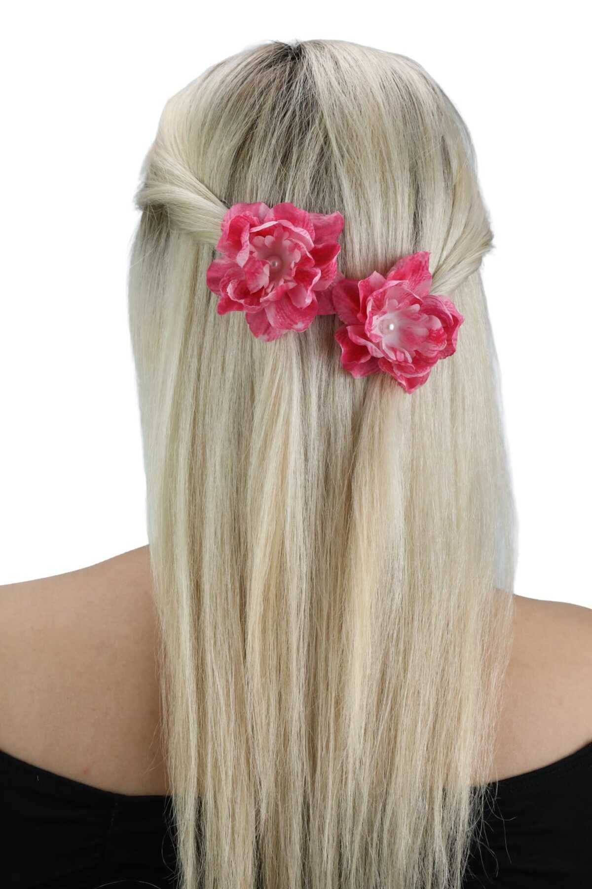 Floray Design 2'li El Yapımı Şebboy Çiçek Toka