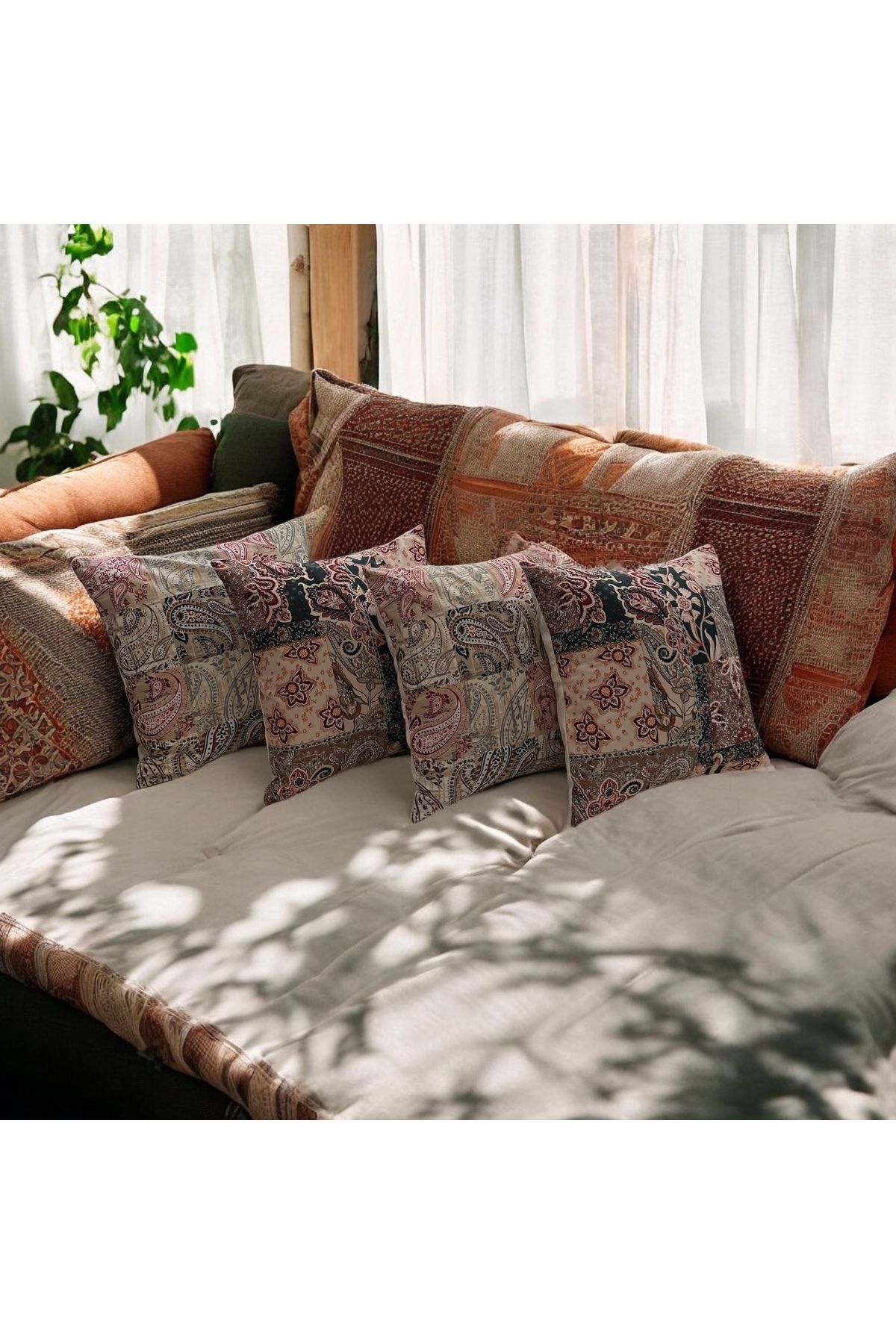 GEFILDESIGN BAROKAR VIBES SETİ - 4'LÜ KIRLENT KILIFI