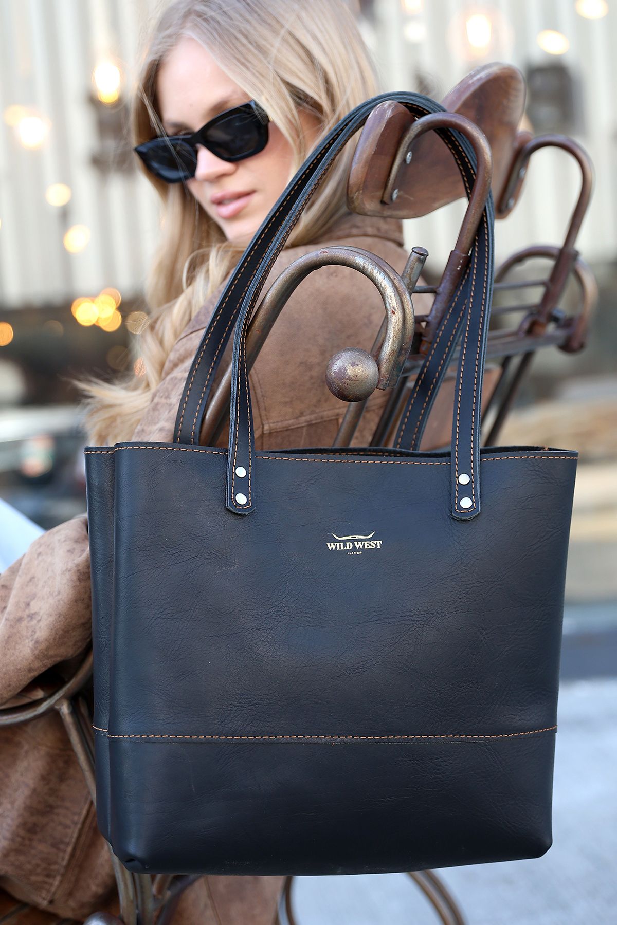 Wild West Crafted Tote Bag Large Kadın Tote Çanta