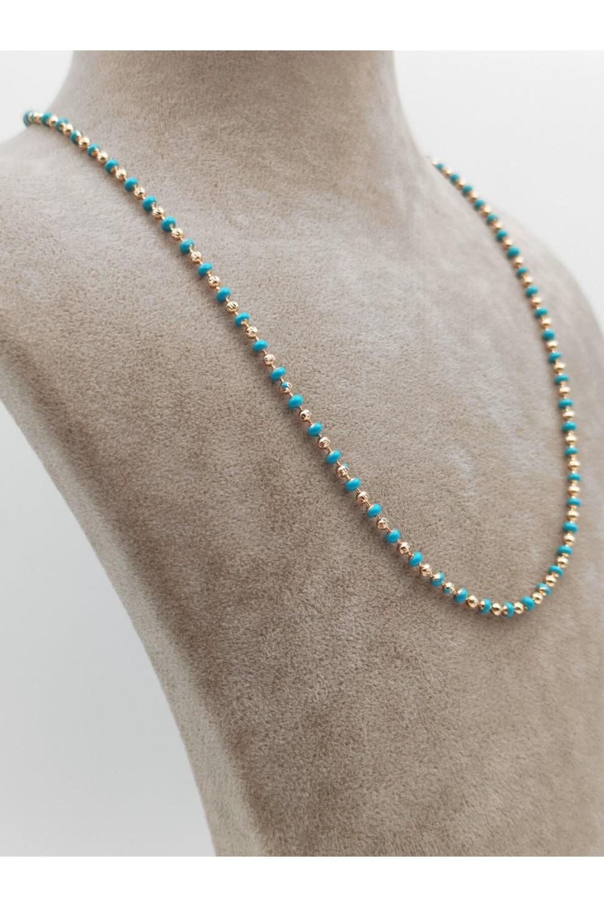 Nsl Jewels MAVİ BONCUK KOLYE