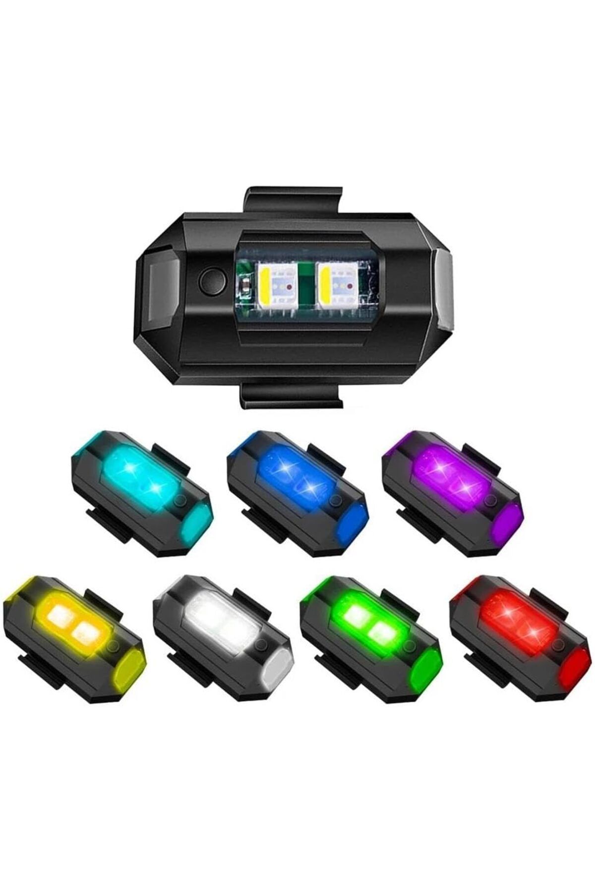 OGWANTO Kablosuz Mini çakar led Lamba – 7 Renk Seçenekli Gece Lambası | Araba, Motosiklet, Bisiklet için