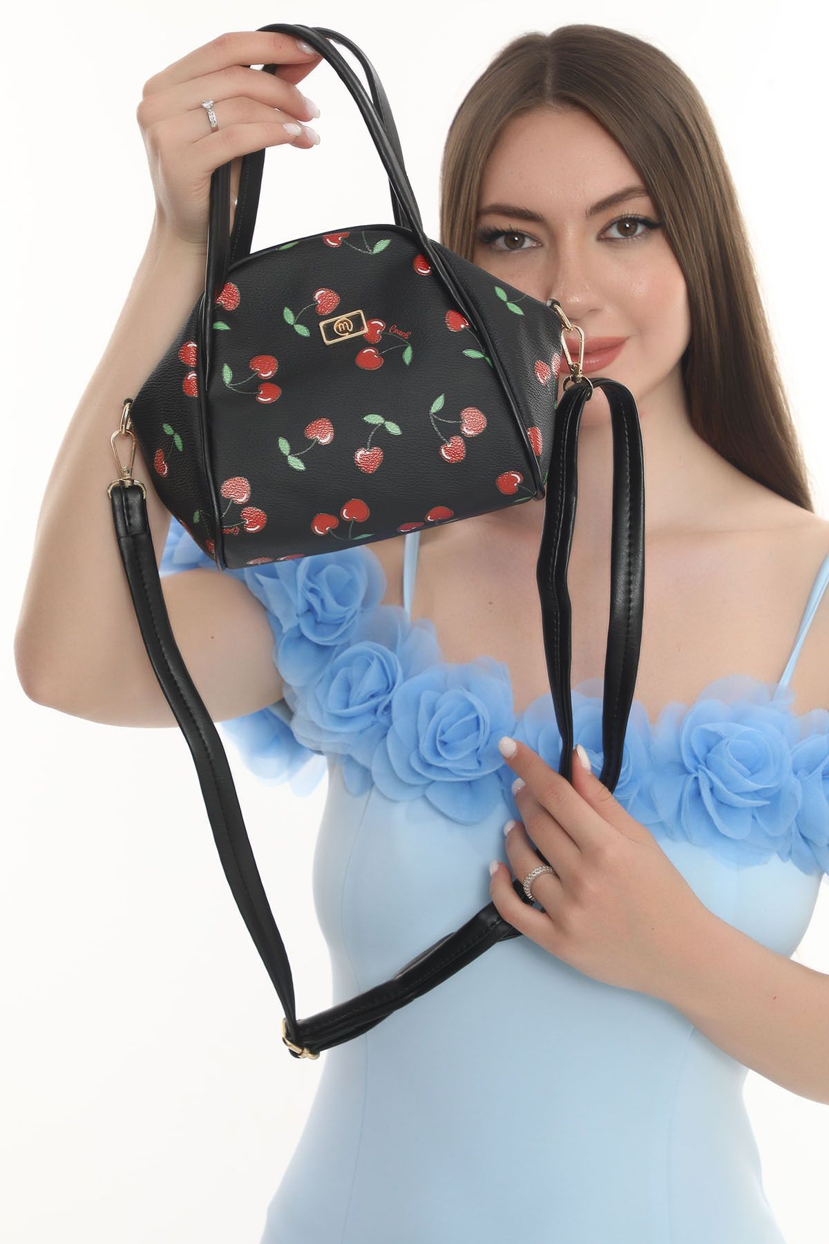 By-Kuss-Cherry Patterned Mini Bag 4