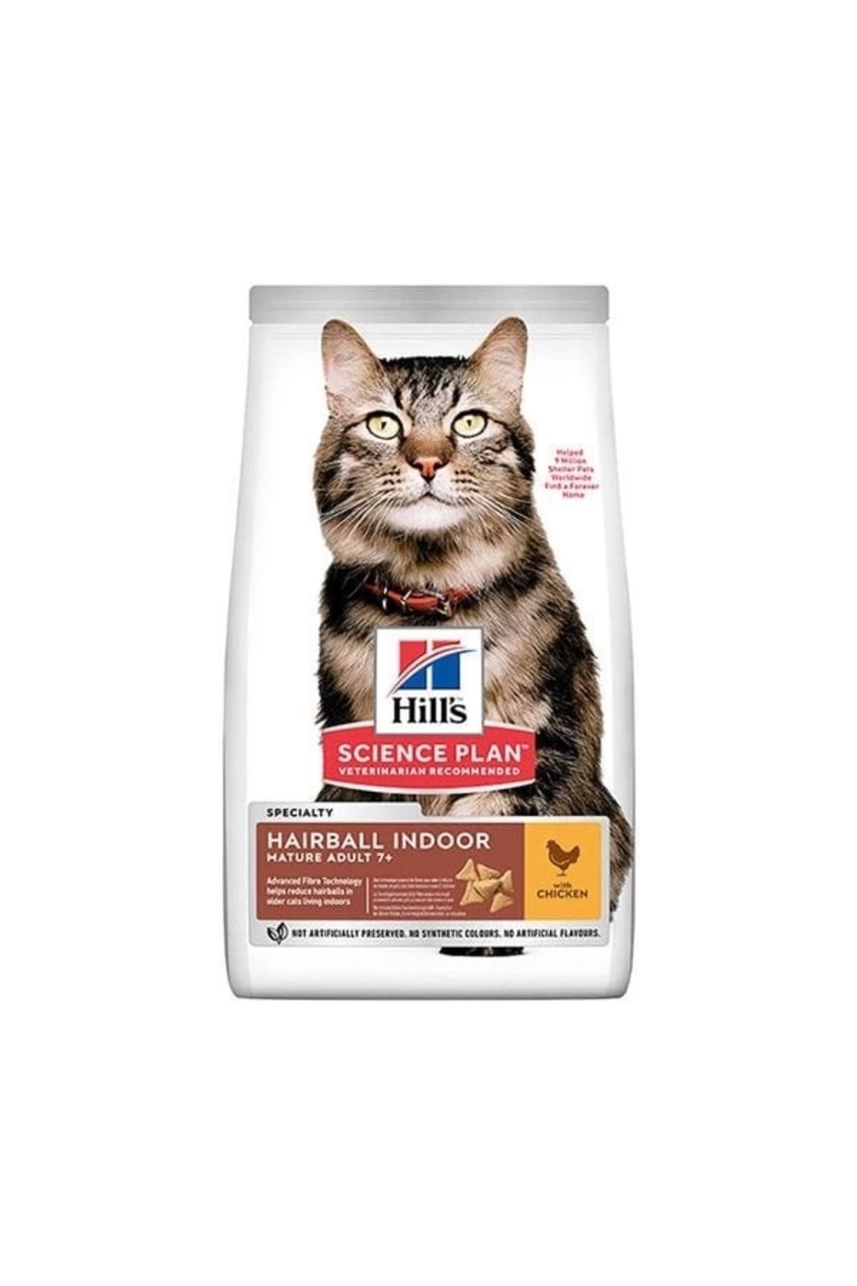 YNT İthalat Hills Hairball İndoor Tavuklu Tüy Yumağı Önleyici Yaşlı Kedi Maması 1.5 Kg