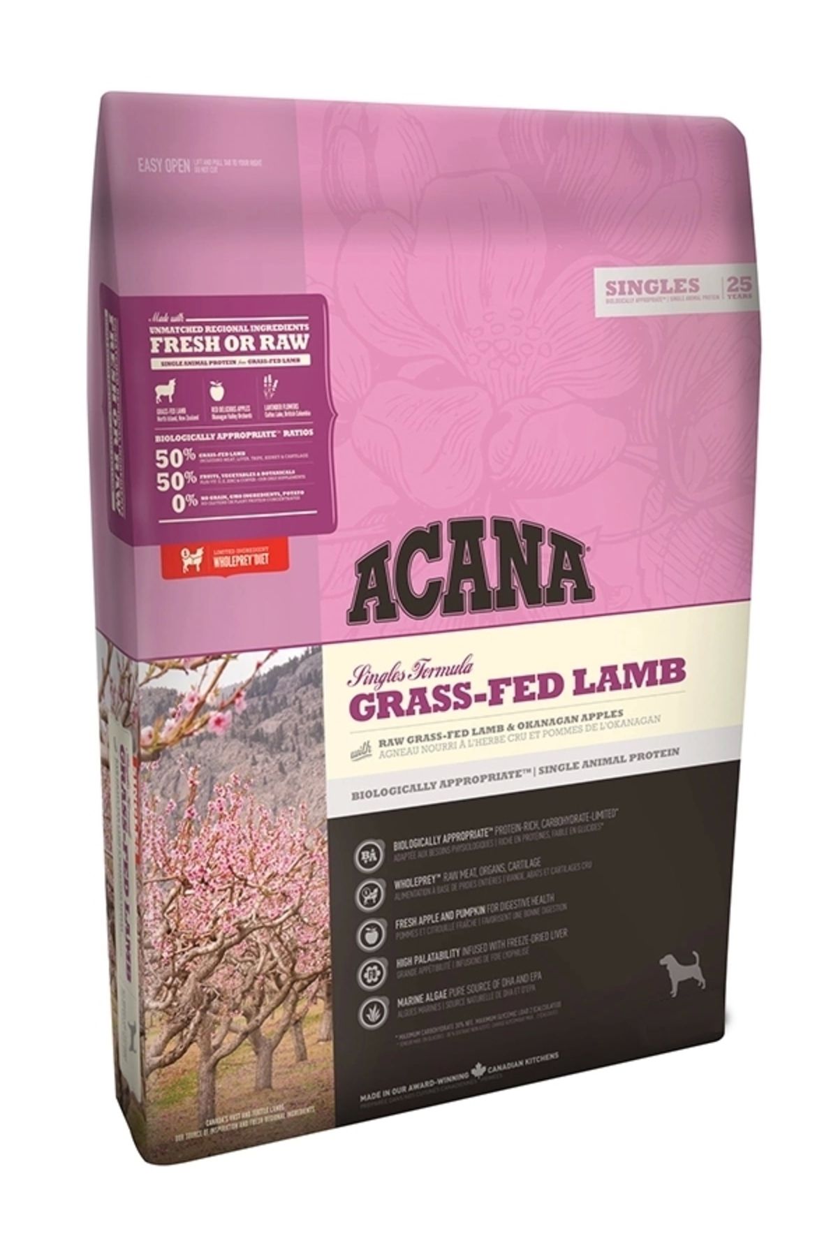 YNT İthalat Acana Grass Fed-Lamb Tahılsız Kuzu Etli Yetişkin Köpek Maması 6 Kg