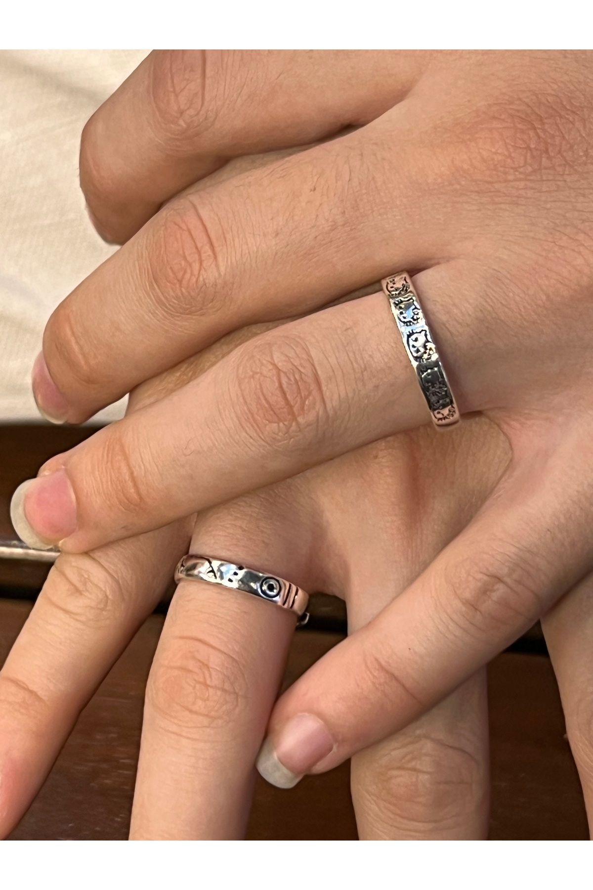 faal gift shop İkili Yüzük Seti Couple Sevgili yüzüğü