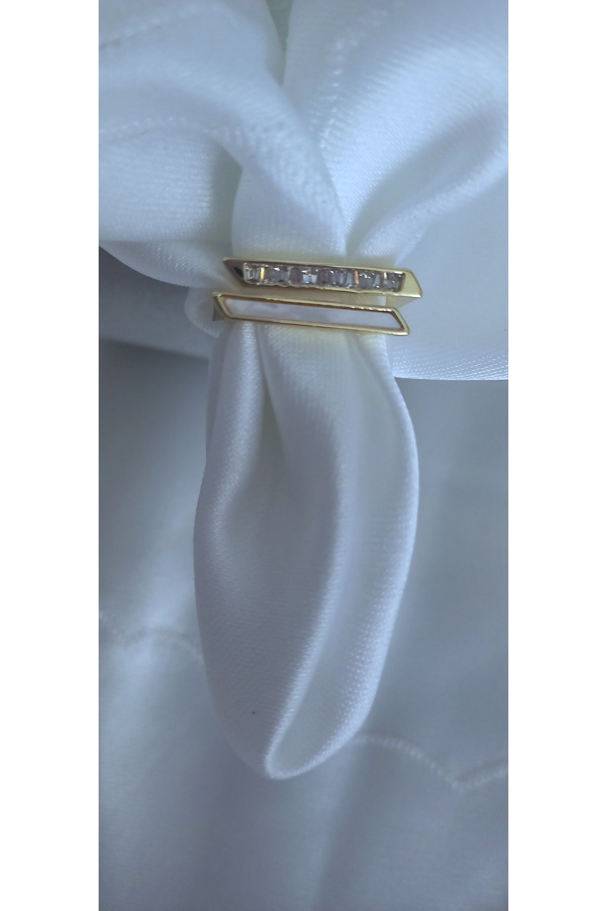 JEWELRY Ayarlanabilir Taşlı Gold Yüzük