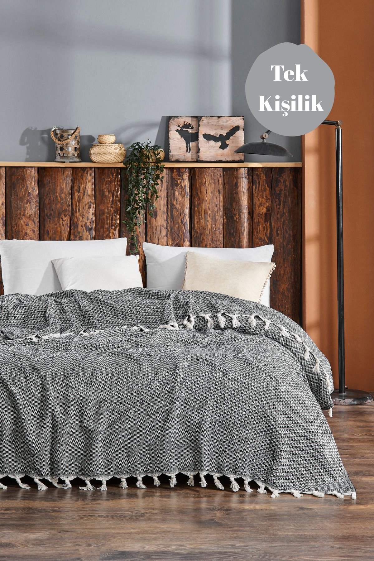 Casnack Hazal Model Antrasit Tek Kişilik Pike 170x210cm