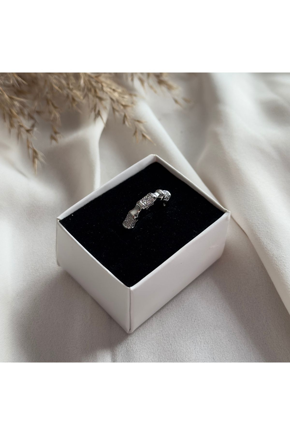 Jiwi Silver Taşlı Kemik Yüzük