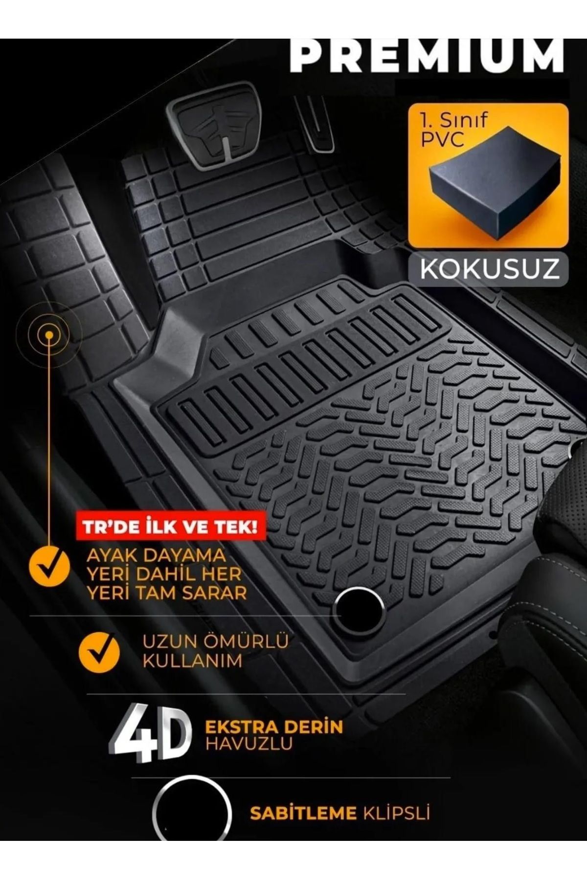 ReparAuto 4D Paspas Universal Her Araca Olur 5 Parça Kokmaz
