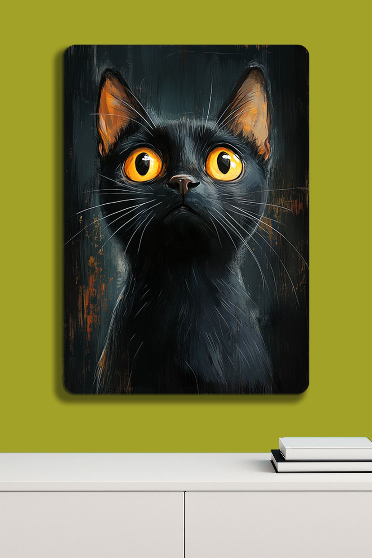 SPLASH Siyah Kedi - Metal Poster